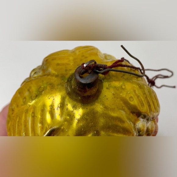 Antique Mercury Glass Pink Yellow Figural Berry Fruit Christmas Tree Ornament - Picture 10 of 16